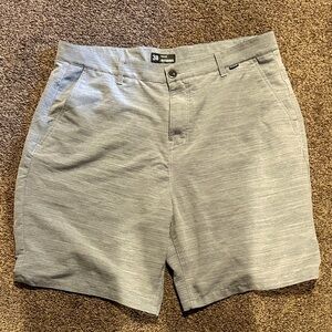 Hurley Men's Light Gray Flat Front Shorts